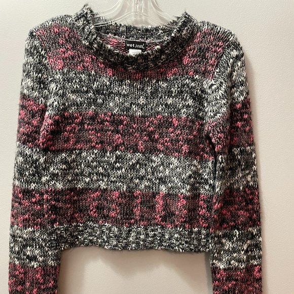 Wet Seal Women Stripped Multicolor Wool Blend  Knit Sweater - Picture 1 of 6